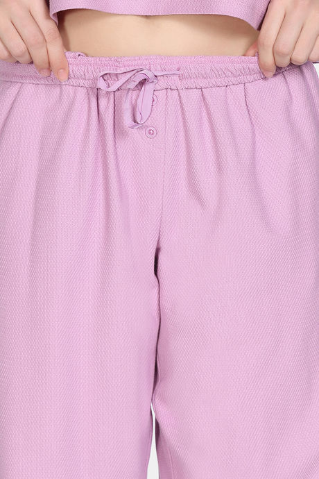 Zivame 2 Mile Fashion Knit Cotton Loungewear Set - Mauve Mist — image 8